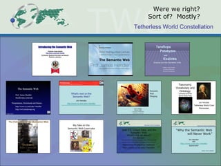 Tetherless World Constellation
Were we right?
Sort of? Mostly?
 