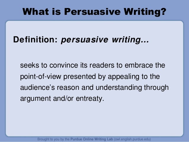 Argument and persuasion essay