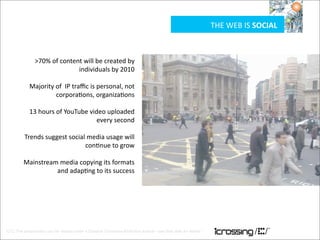 THE WEB IS SOCIAL



                >70% of content will be created by 
                              individuals by 2010...