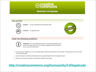 For full terms of use for this presentation visit:
http://creativecommons.org/licenses/by/3.0/legalcode
 