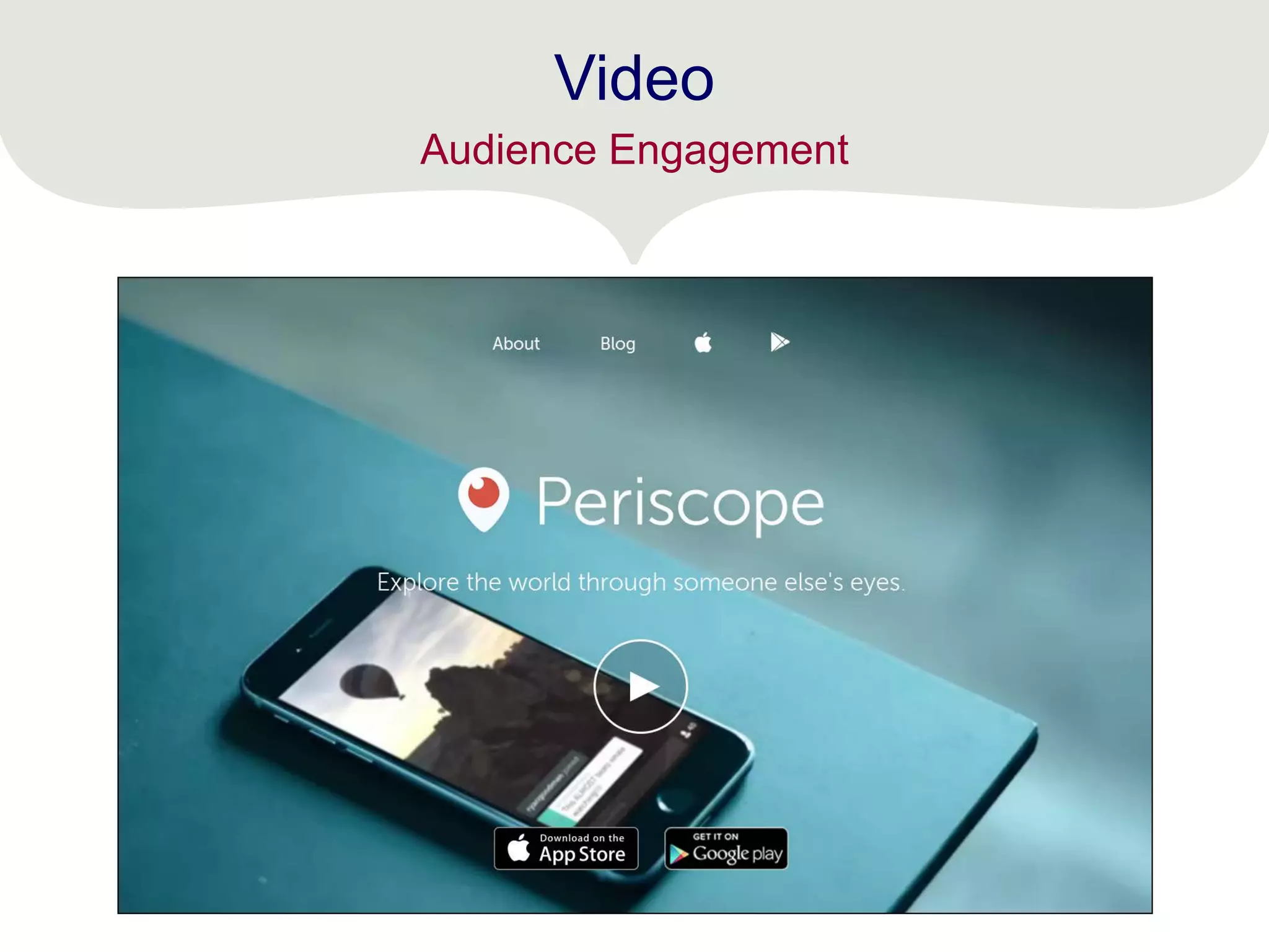Video
Audience Engagement
 