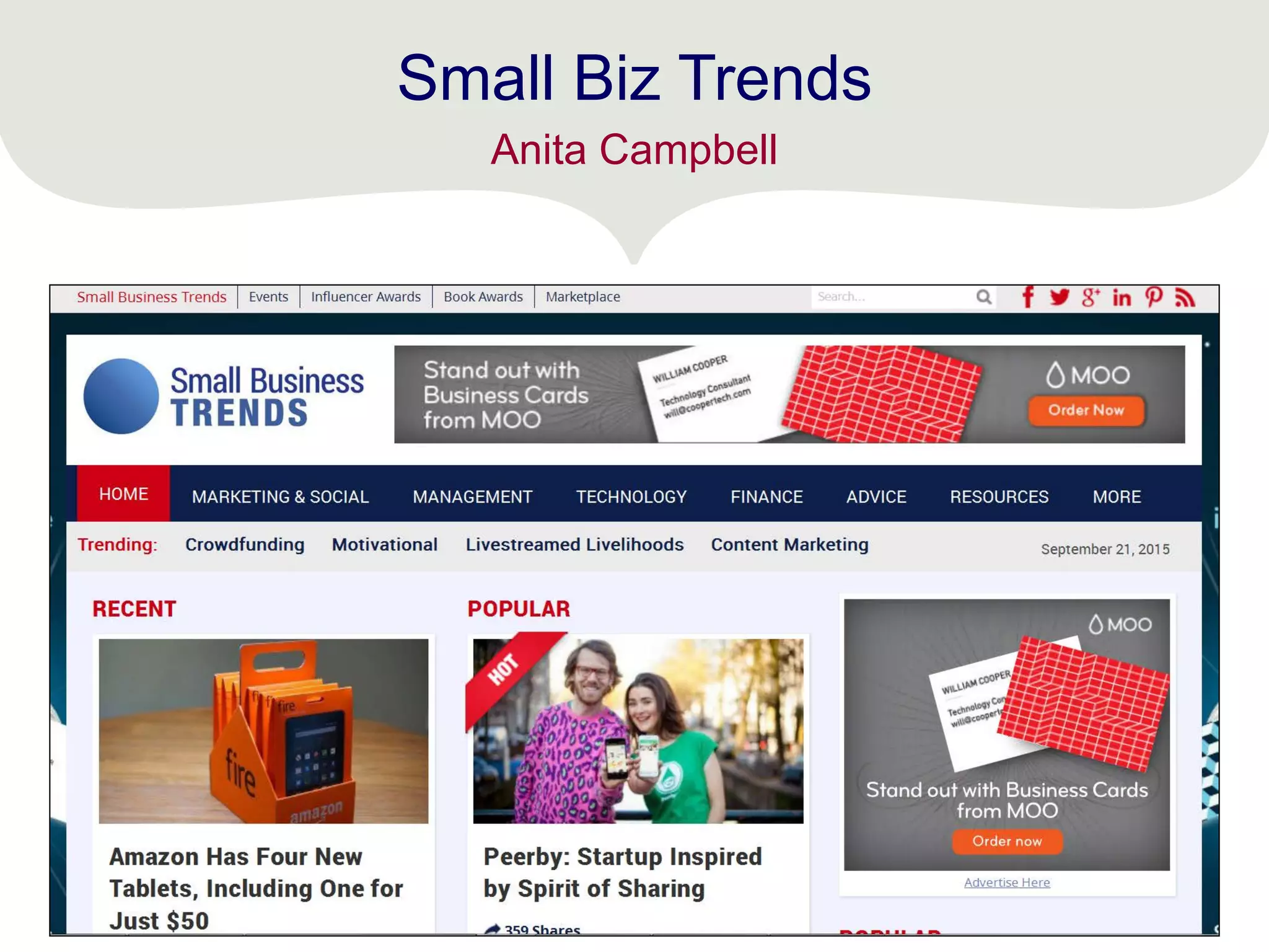 Small Biz Trends
Anita Campbell
 