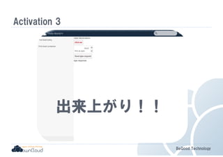 BeGood Technology 
Activation 3 
出来上がり！！ 
 