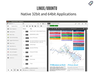 LINUX/UBUNTU 
Native 32bit and 64bit Applications 
 