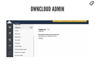 OWNCLOUD ADMIN 
 