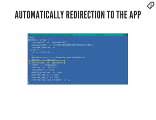 AUTOMATICALLY REDIRECTION TO THE APP 
 
