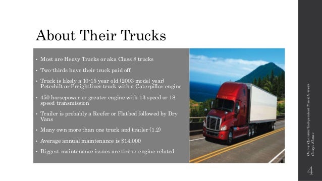 Owner Operator and Independent Truck Drivers