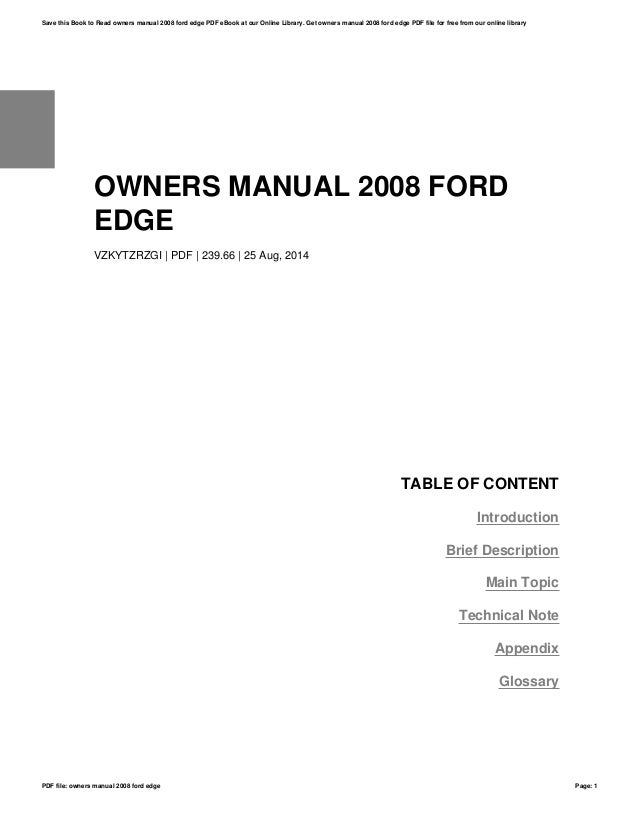 Owners manual2008fordedge