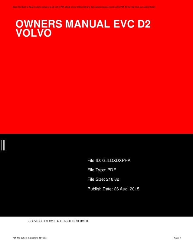 Owners manual-evc-d2-volvo