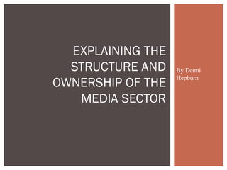 By Denni
Hepburn
EXPLAINING THE
STRUCTURE AND
OWNERSHIP OF THE
MEDIA SECTOR
 