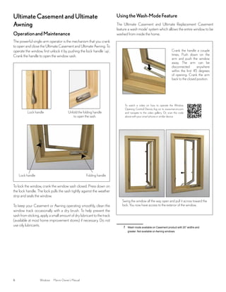 Marvin Window Control Device Marvin Windows and Doors Owners Manual | PDF