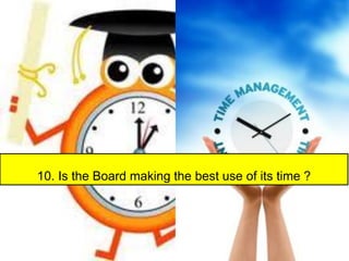 10. Is the Board making the best use of its time ?
 