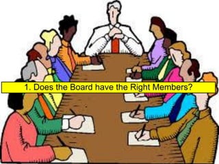 1. Does the Board have the Right Members?
 