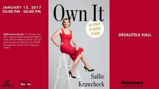 Own it - Sallie Krawcheck