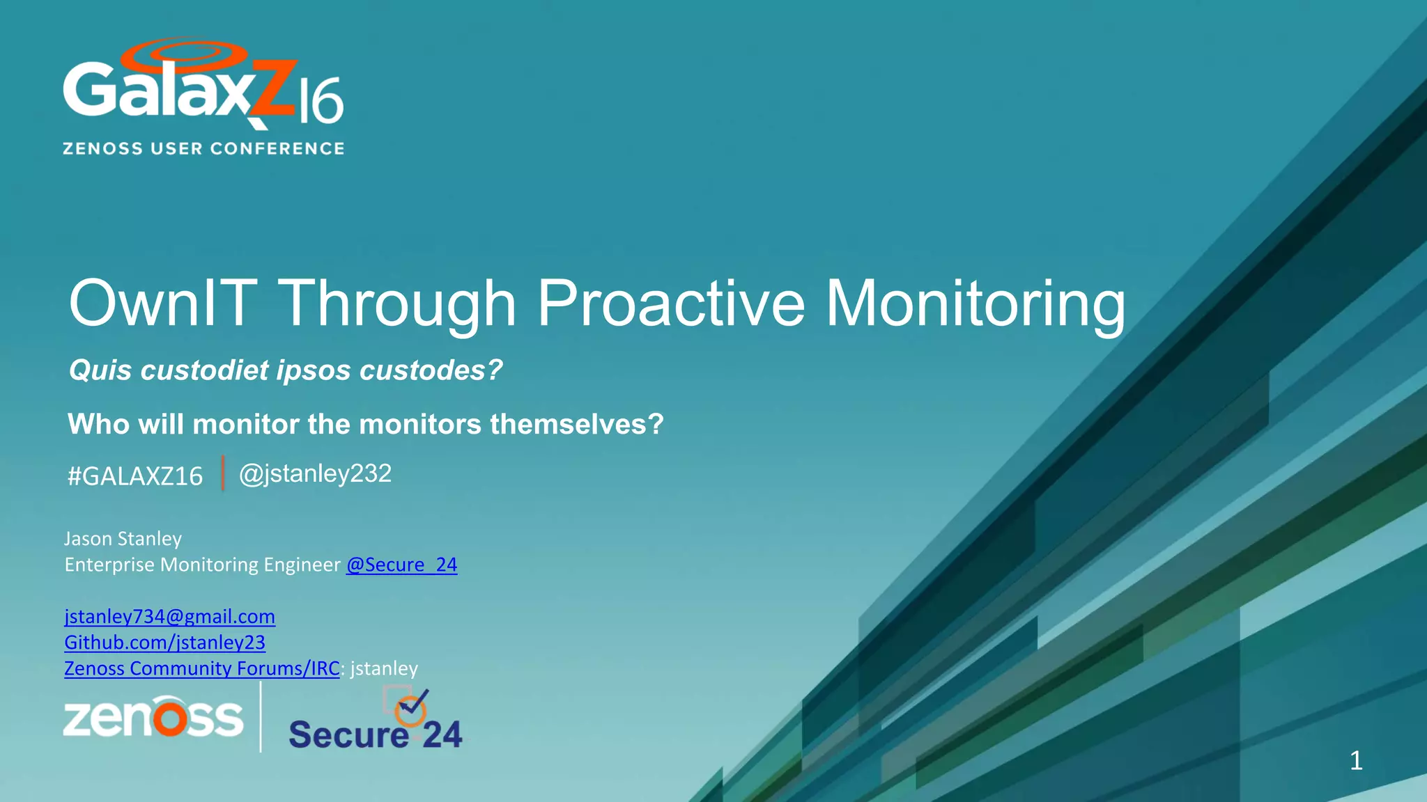 OwnIT Through Proactive Zenoss Monitoring PPT