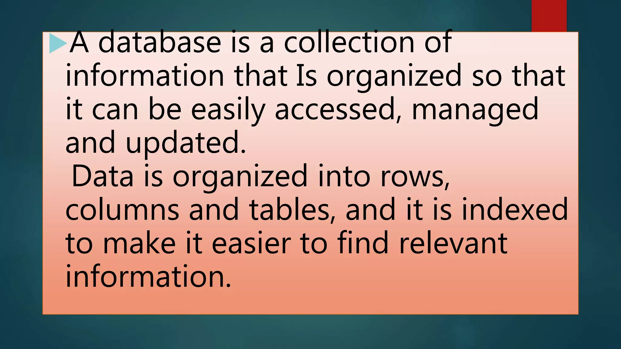 database ppt | PPT