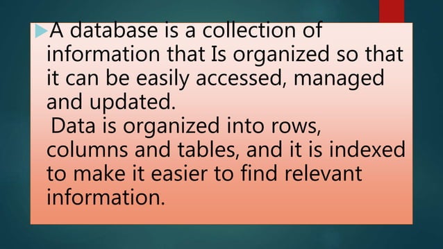 database ppt | PPT