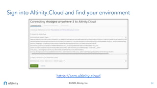 Own your ClickHouse data with Altinity.Cloud Anywhere-2023-01-17.pdf