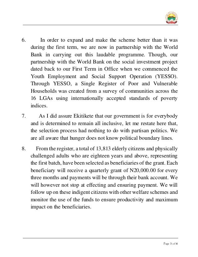 FLAGOFF CEREMONY OF THE SPECIAL GRANT TRANSFER TO THE ELDERLY (OWO A…