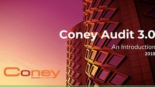 Coney Audit 3.0
An Introduction
2018
 