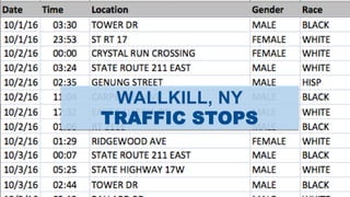 WALLKILL, NY
TRAFFIC STOPS
 
