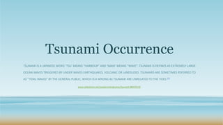 Is the word tsunami japanese