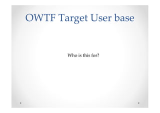 Offensive (Web, etc) Testing Framework: My gift for the community - BerlinSides 2011