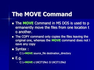 Windows Move Command Dos%20commands(1) | PPTX