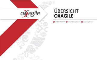 ÜBERSICHT
OXAGILE
+1 855 466 9244 contact@oxagile.com www.oxagile.com
 