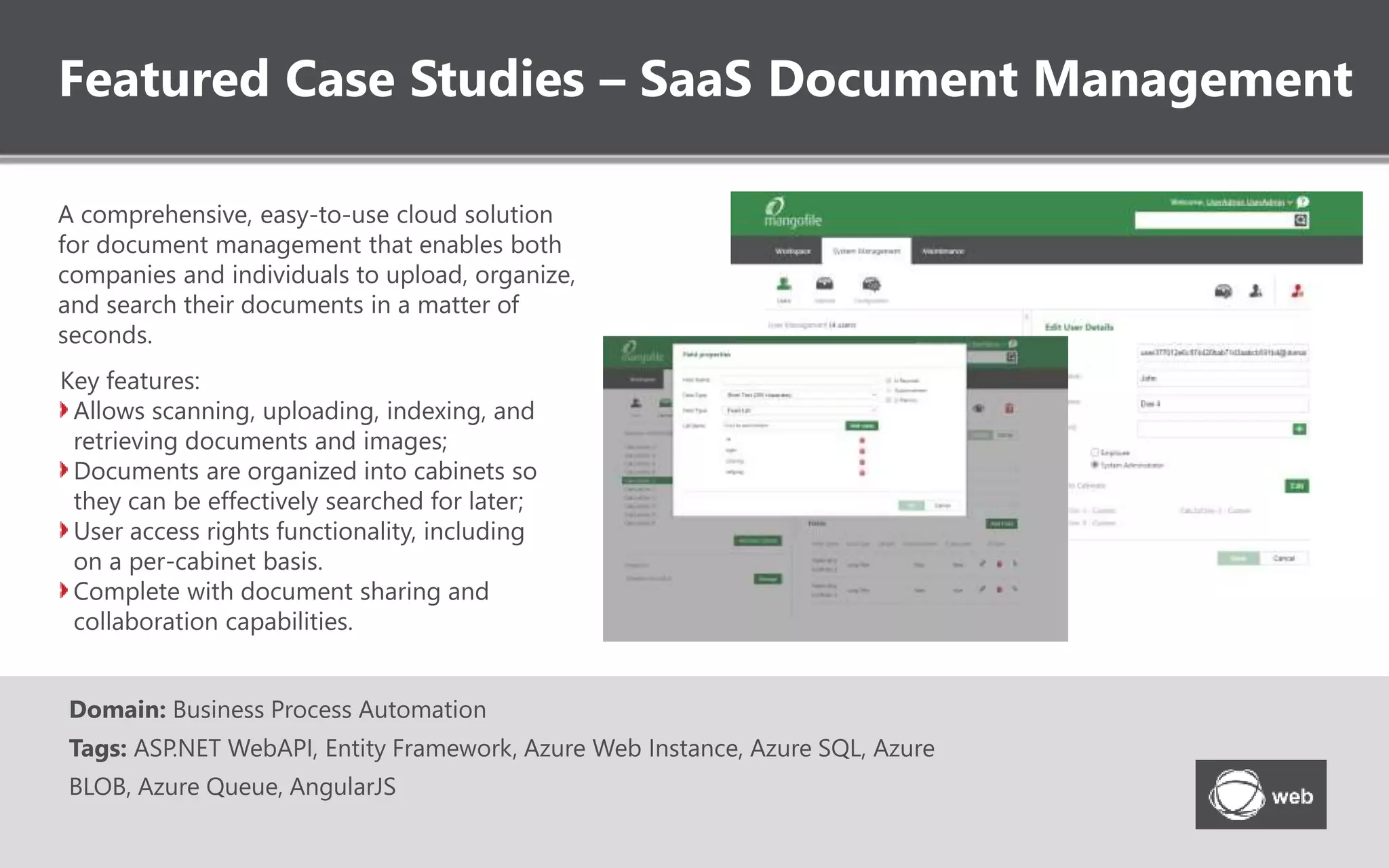 Featured Case Studies – GoHairCut
www.gohaircut.com
Online haircut booking system meant for
searching and scheduling hair salon visits
online.
Clients are provided with the nearest facility as
well as available hours at the chosen haircut
maestro’s schedule.
Industry: Consumer eService
Tags: PHP, Zend Framework, Front-End, PayPal,
Authorize.Net, HTML5, Mobile Web
Features:
Location-Based Search & Convenient
Filtering Options;
Flexible Scheduling System;
Handy Notification System;
Secure Payment Processing System;
Social Sharing and Ranking Functionality;
Stylist Profile Management.
 