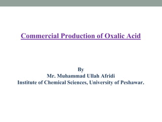 Oxalic acid industrial preparation