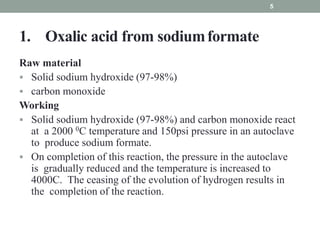 Oxalic acid industrial preparation