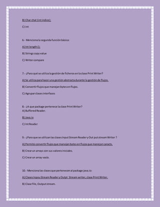Preguntas de programacion | PDF