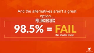 #SoAI18
@CloudElements
And the alternatives aren’t a great
option...
 