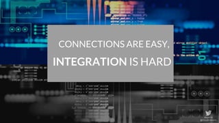 #SoAI18
@CloudElements
CONNECTIONS ARE EASY,
INTEGRATION IS HARD
 