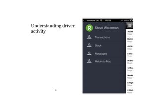 Understanding driver 
activity 
6 
 