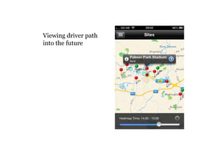 Viewing driver path 
into the future 
 