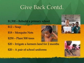 Access to LandOxfam helps farmers and native communities gain legal title to their land, manage it in environmentally friendly ways, and defend it against pollution and other threats.