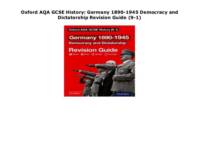 Oxford Aqa Gcse History Germany 10 1945 Democracy And Dictatorship