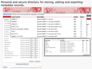 Personal and secure directory for storing, editing and exporting metadata records. 