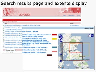 Search results page and extents display 