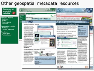 Other geospatial metadata resources 