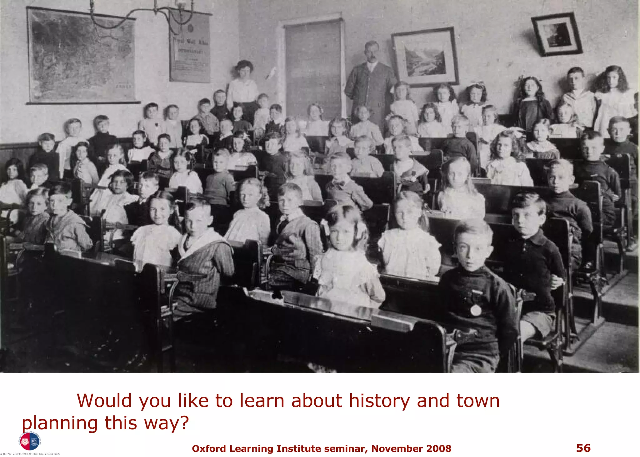 Would you like to learn about history and town  planning this way? 