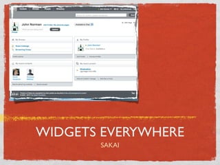 WIDGETS EVERYWHERE
       SAKAI
 