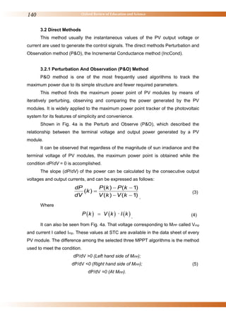 Methods of Widely-Adopted Maximum Power Point Tracking Control for ...