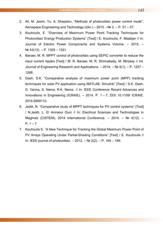 Methods of Widely-Adopted Maximum Power Point Tracking Control for ...
