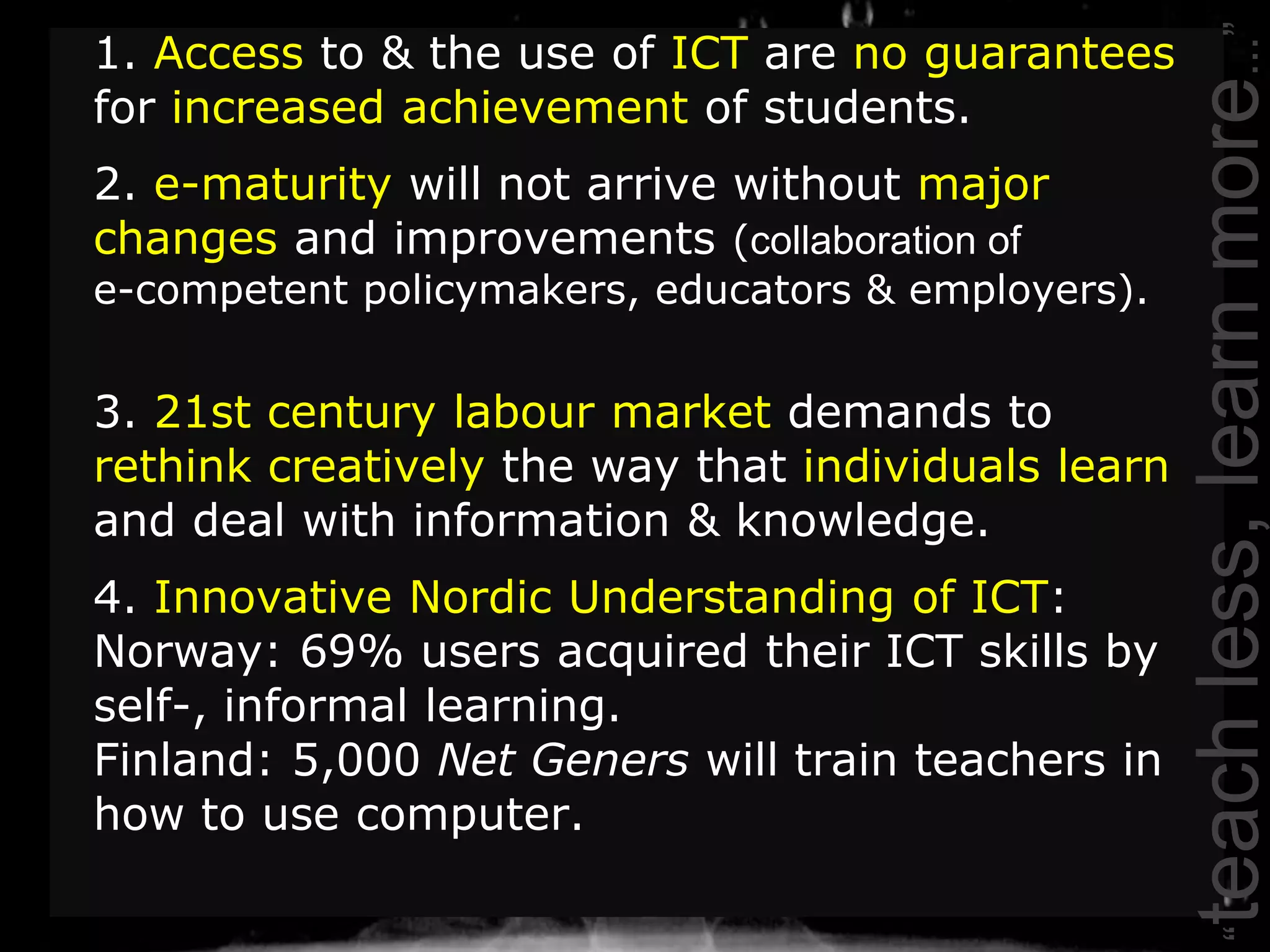 Strategies to promote the development of e-competencies