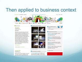 Then applied to business context
 