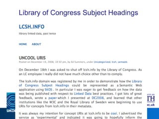 Library of Congress Subject Headings 