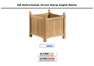 Sell Oxford Garden 19-Inch Shorea English Planter
Price :
CheckPrice
 